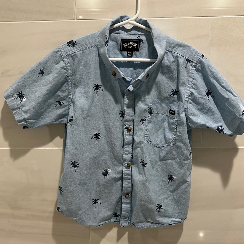 Billabong Kids Blue Palm Tree Shirt